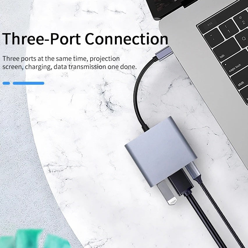 3-in-1 USB-C adapter - Sytorra